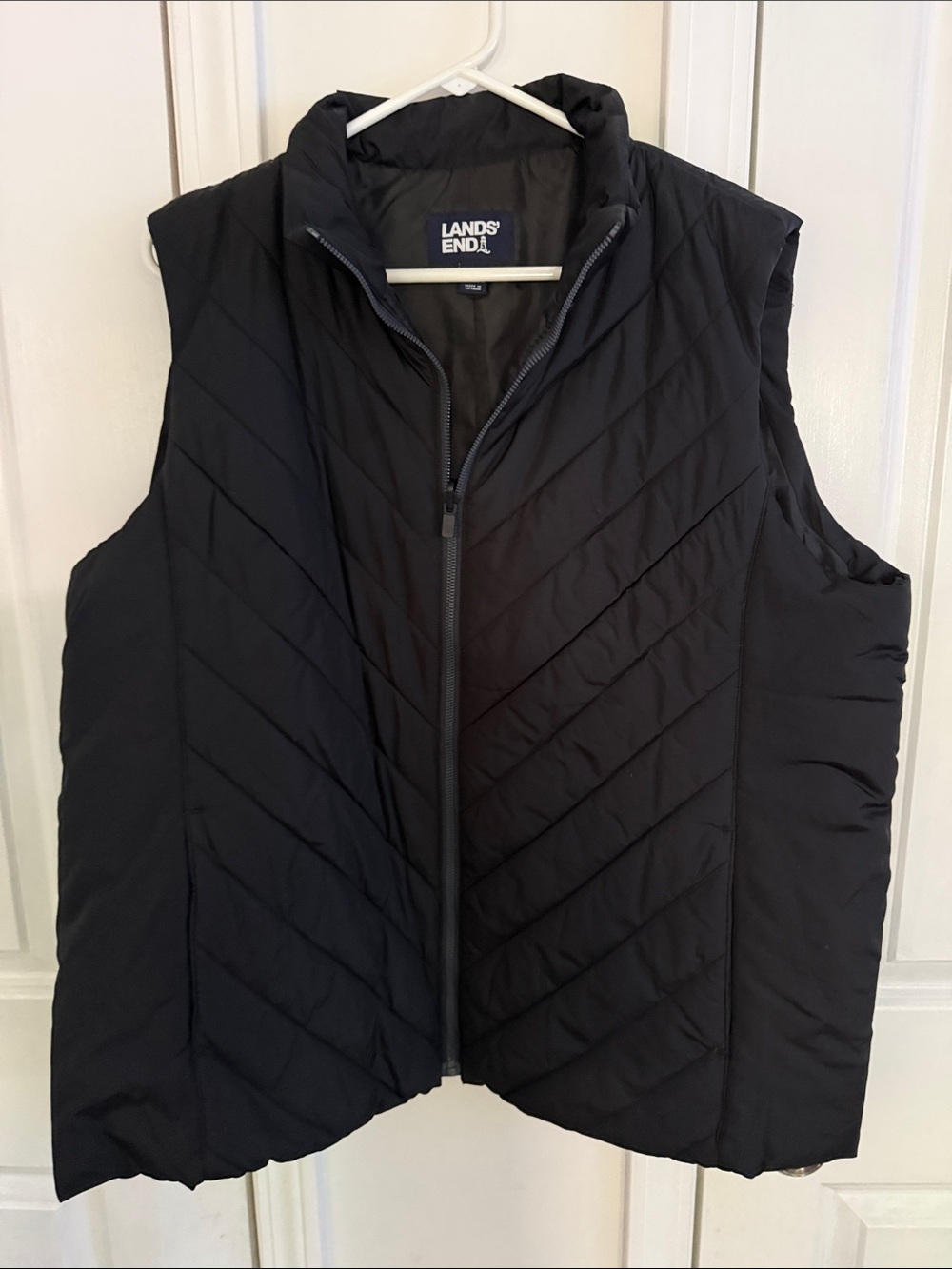 Lands' End Women's Quilted Black Packable Vest